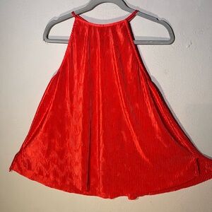 Bright Orange Swing Top Sz XL Spaghetti Straps Tank Top Back Keyhole